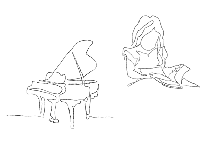 Illustration stylisée d'une femme lisant